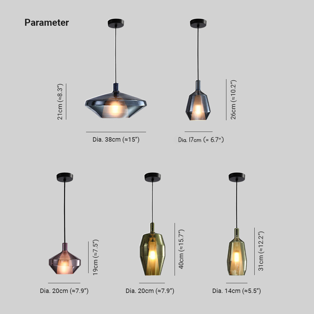 Hailie Modern Glass Pendant Light Livining Room