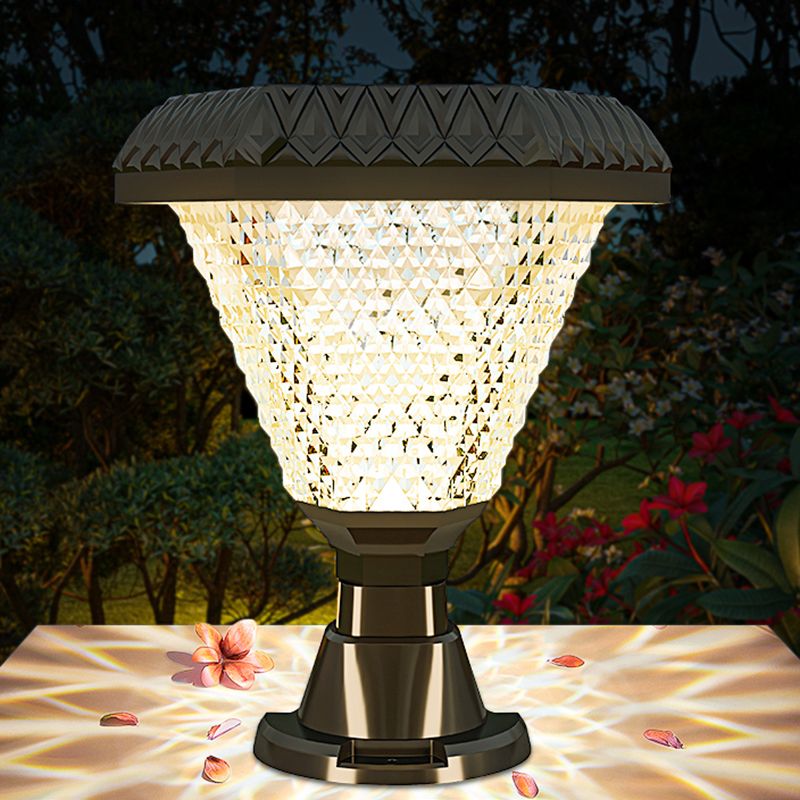 Riley Modern Geometry Acrylic Outdoor Floor Lamp, Black