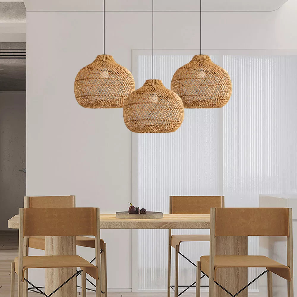 Ritta Design Handmade LED Pendant Light Rattan Bedroom/Study Room