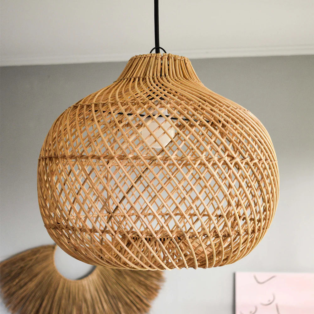 Ritta Design Handmade LED Pendant Light Rattan Bedroom/Study Room