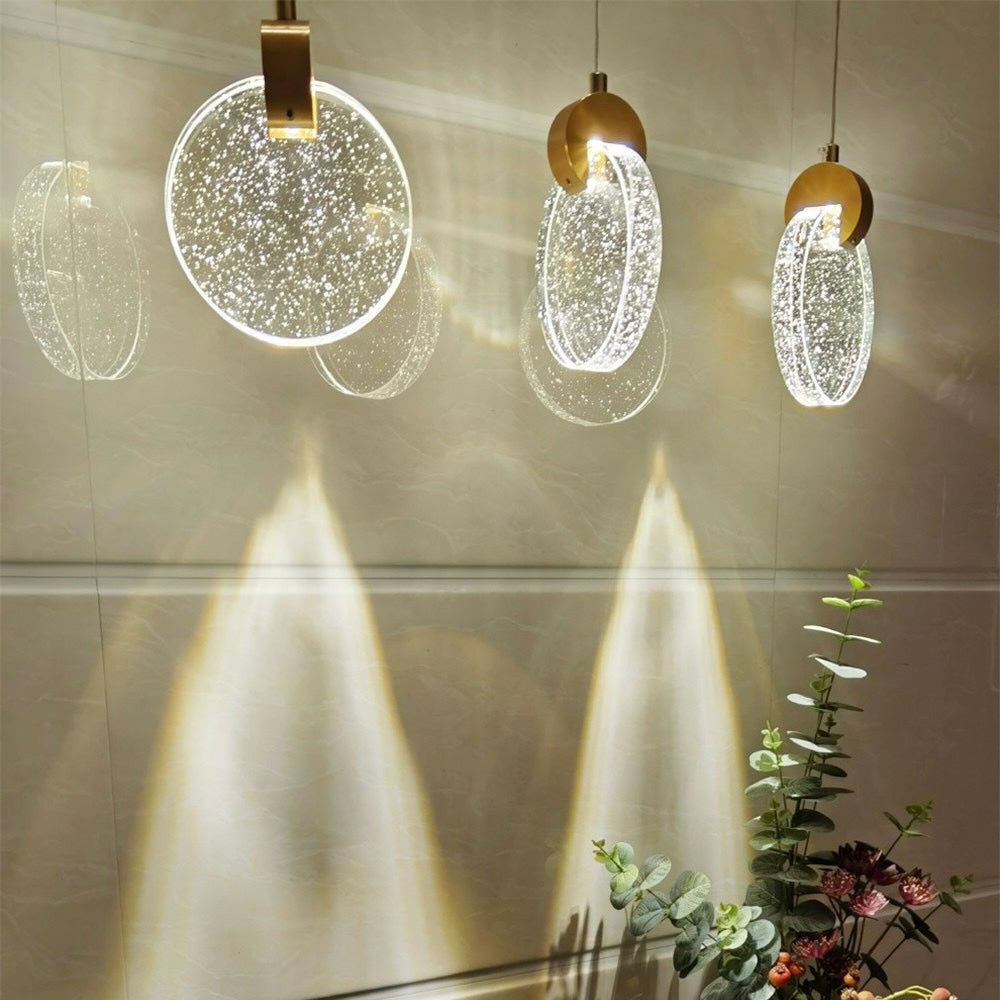 Kristy Minimalist Round Metal Crystal Chandelier