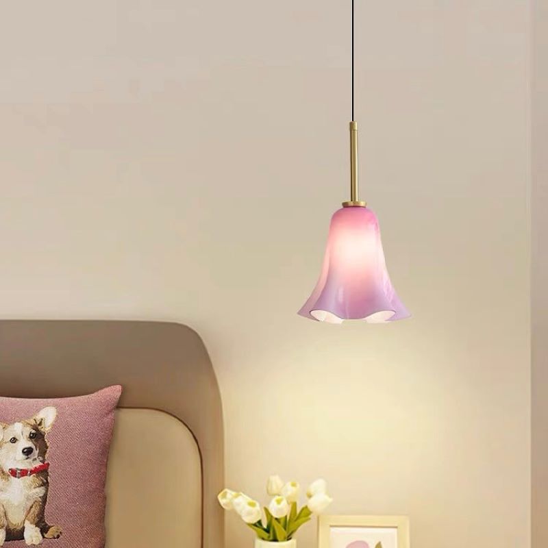 Lily Vintage Simple Pendant Light Metal Glass Bedroom Living Room