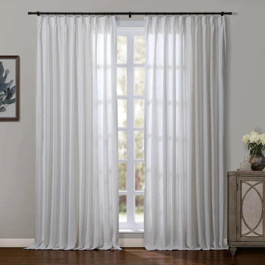Aira Nature Linen Cotton Curtain Pleated, 6 Color