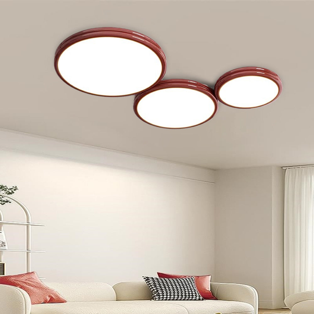 Morandi Modern Minimalist LED Round Metal Living Room Ceiling Light