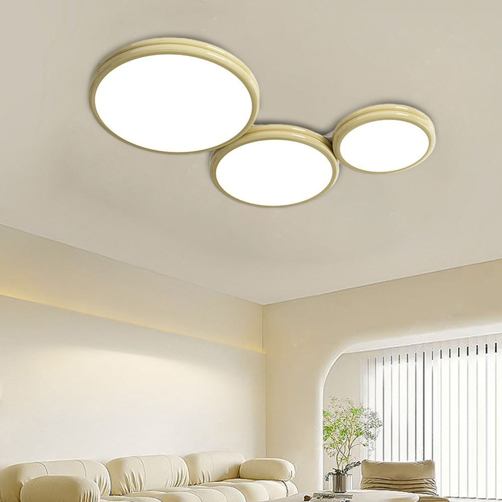 Morandi Modern Minimalist LED Round Metal Living Room Ceiling Light