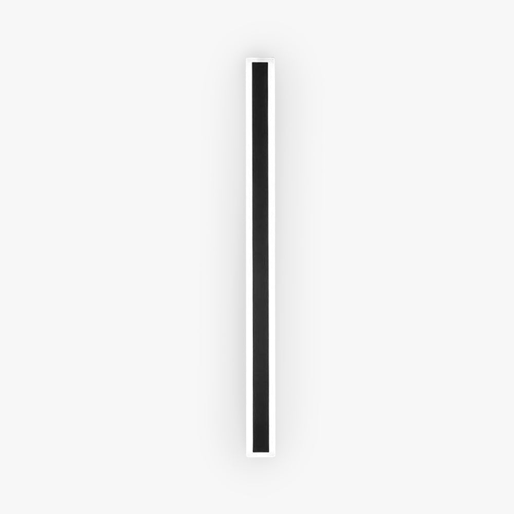 Edge Modern Outer Glow Linear Metal Outdoor Wall Light  Dark Steel