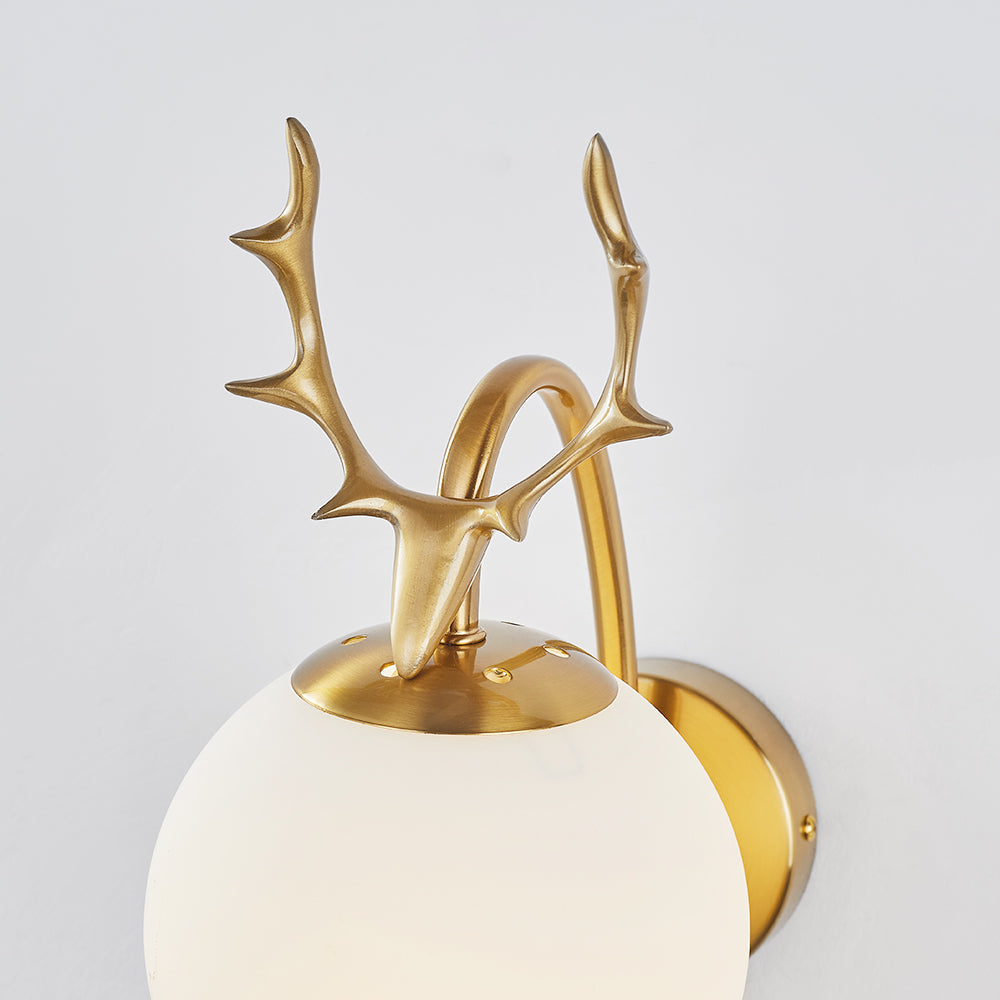 Valentina Modern Art Deer Bedside LED Indoor Wall Lamp Metal Glass Living Room Bed Room Dining Room