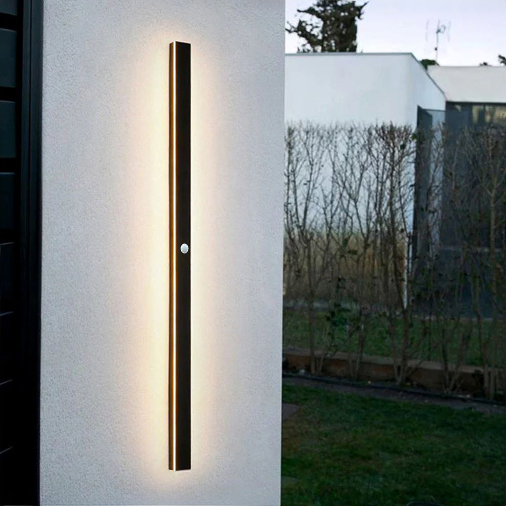 Edge Ripple Minimalist Linear LED Outdoor Wall Lamp Metal Garden Corridor Balcony