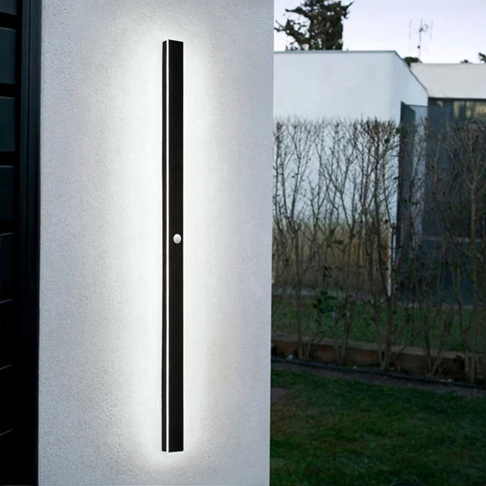 Edge Ripple Minimalist Linear LED Outdoor Wall Lamp Metal Garden Corridor Balcony