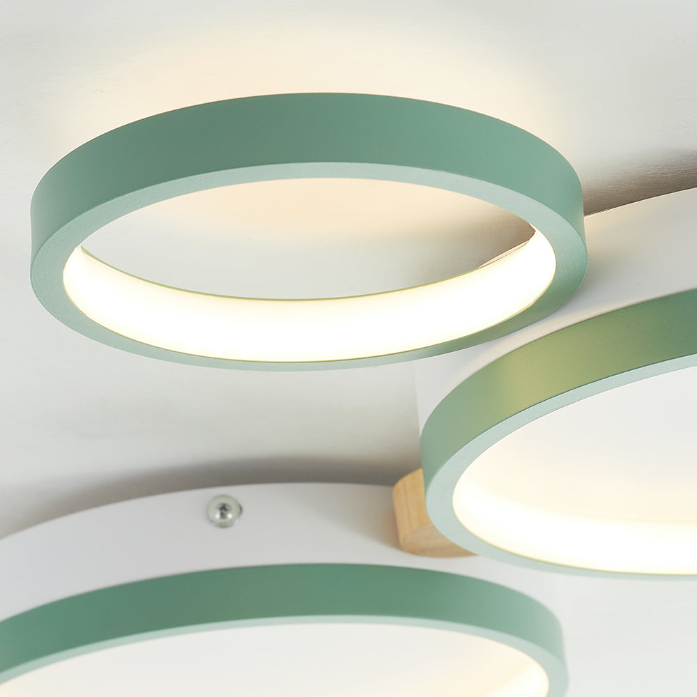 Sienna Round Flush Mount Ceiling Light, 3 Color, 3/4/5/6/7 Heads