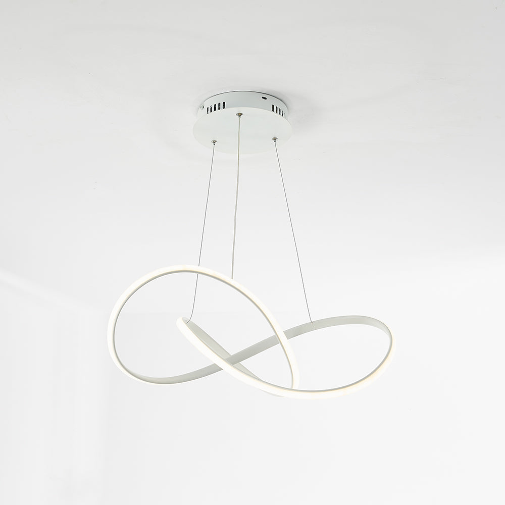 Louise Pendant Light linear Modern, Acrylic/Metal, Black/White, Dining Room