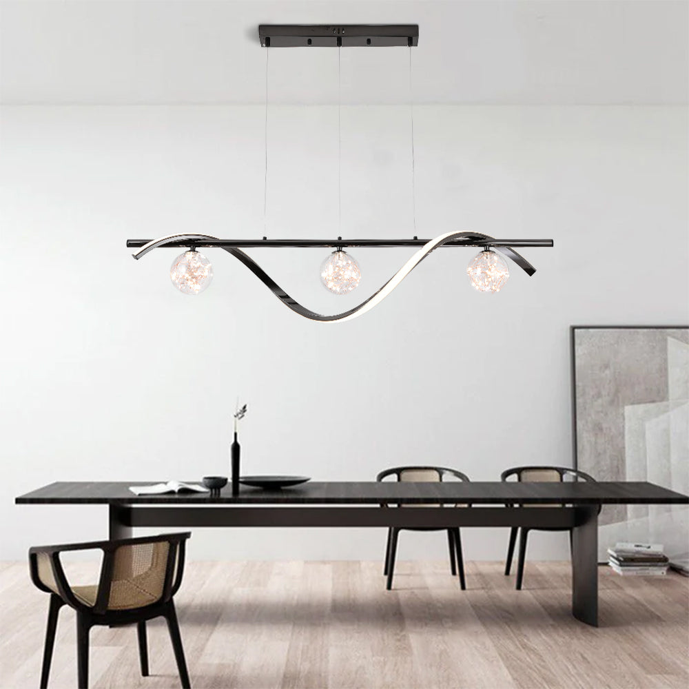 Louise Pendant Light, Black/Gold, Kitchen/Living Room