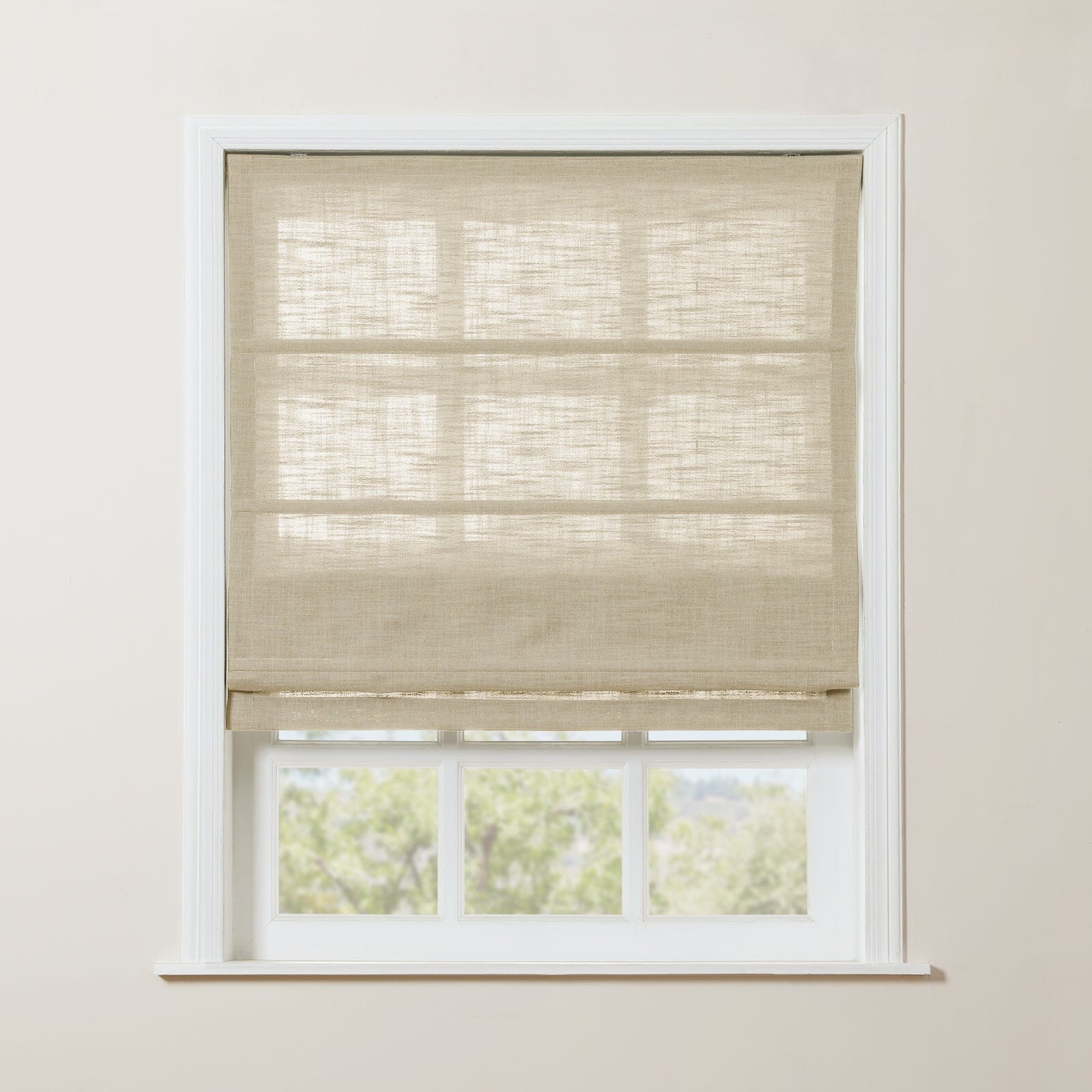 Loomy Linen Roman Shade Cordless