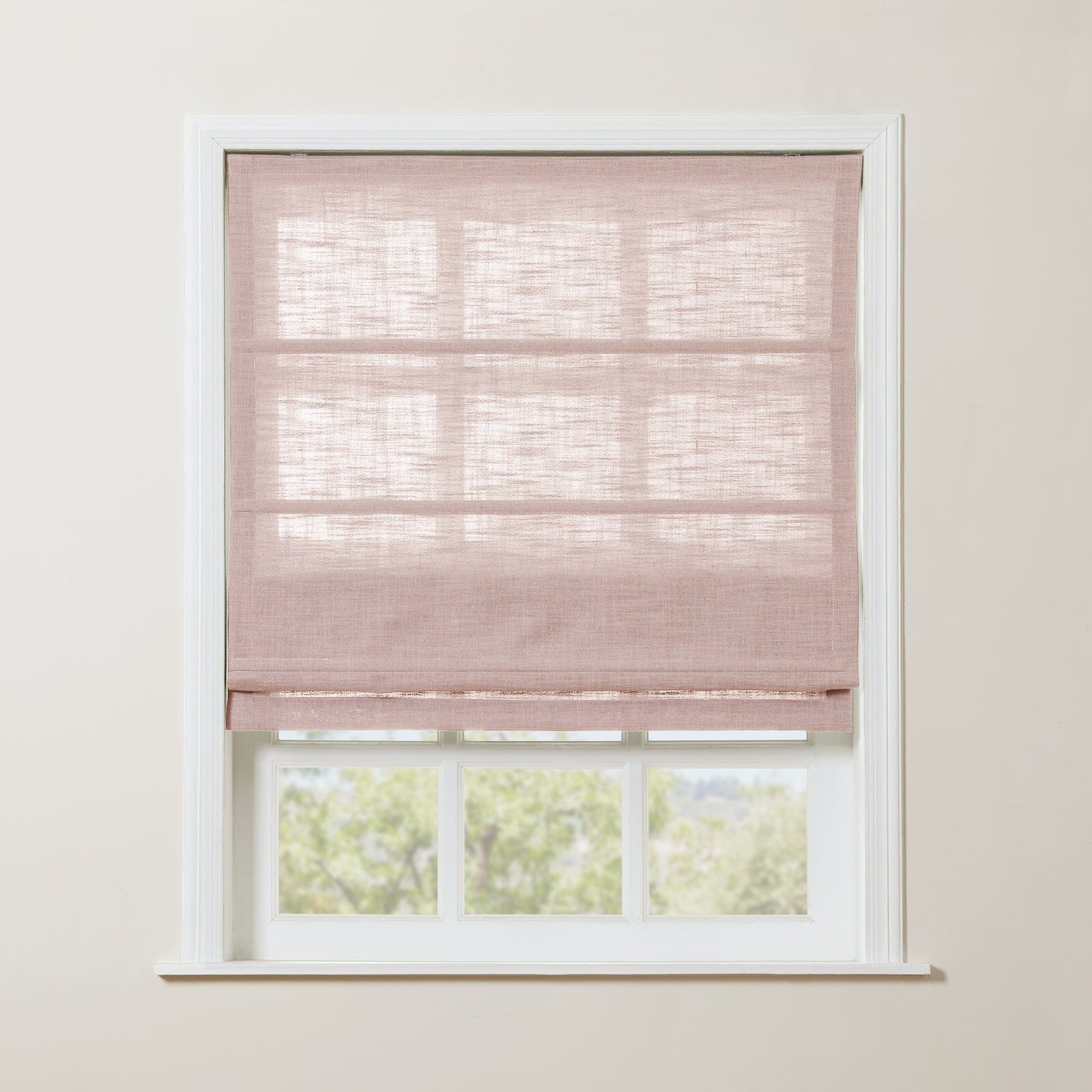 Loomy Linen Roman Shade Cordless