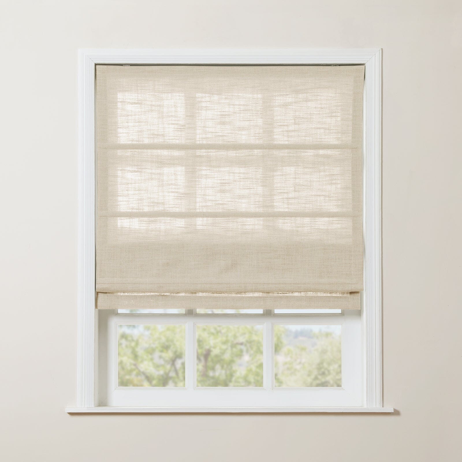 Loomy Linen Roman Shade Cordless