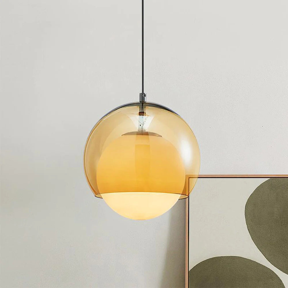 Valentina Minimalist LED Pendant Light Glass Living Room