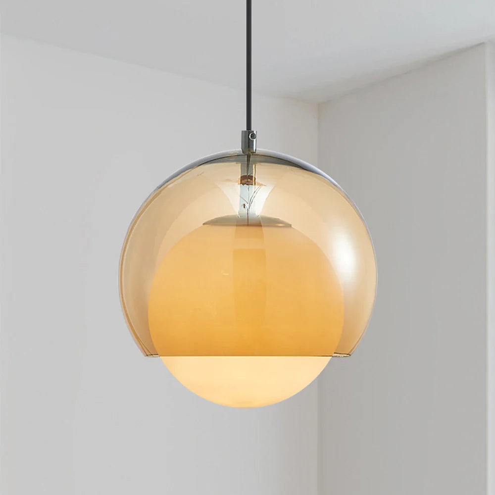 Valentina Minimalist LED Pendant Light Glass Living Room