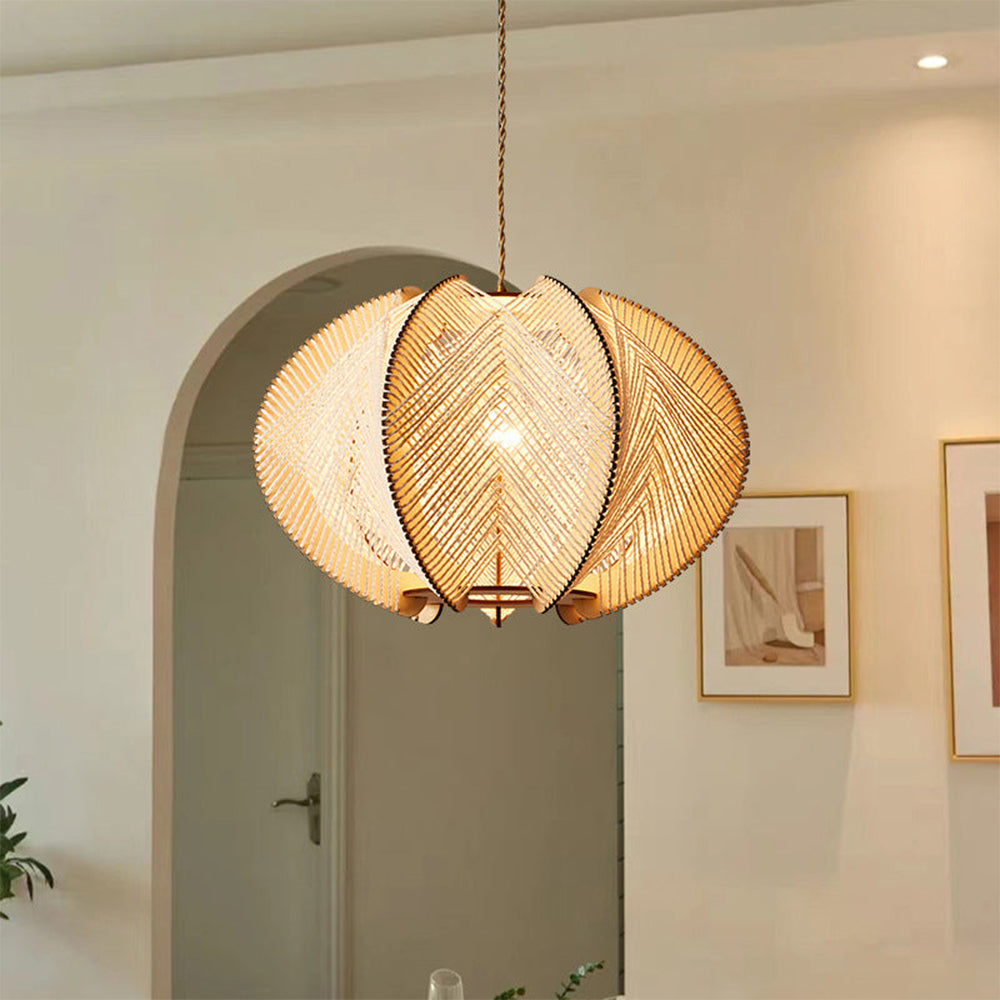 Muto Retro Round LED Pendant Light Rope Dining Room Living Room