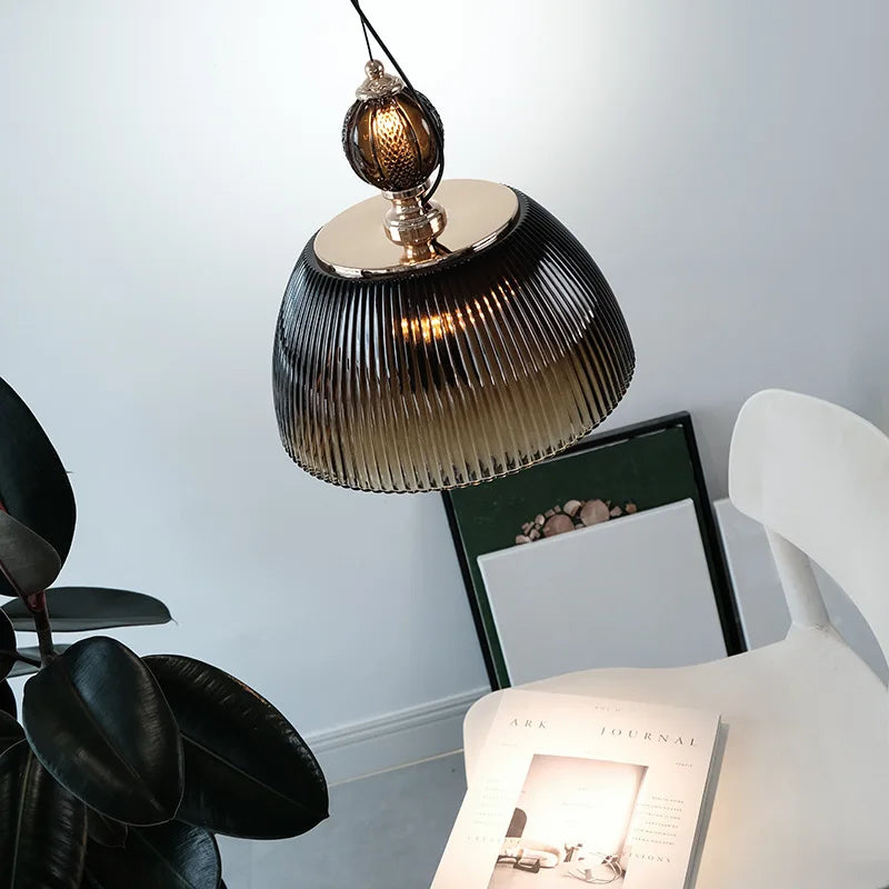 Alessio Retro Metal/Glass Pendant Light Living Room/Study/Bedroom