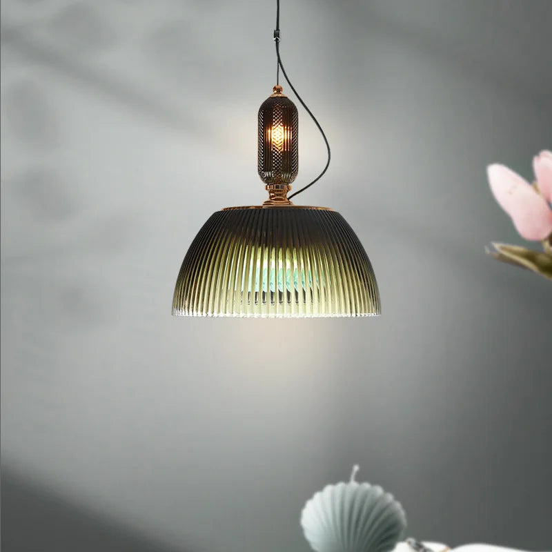 Alessio Retro Metal/Glass Pendant Light Living Room/Study/Bedroom