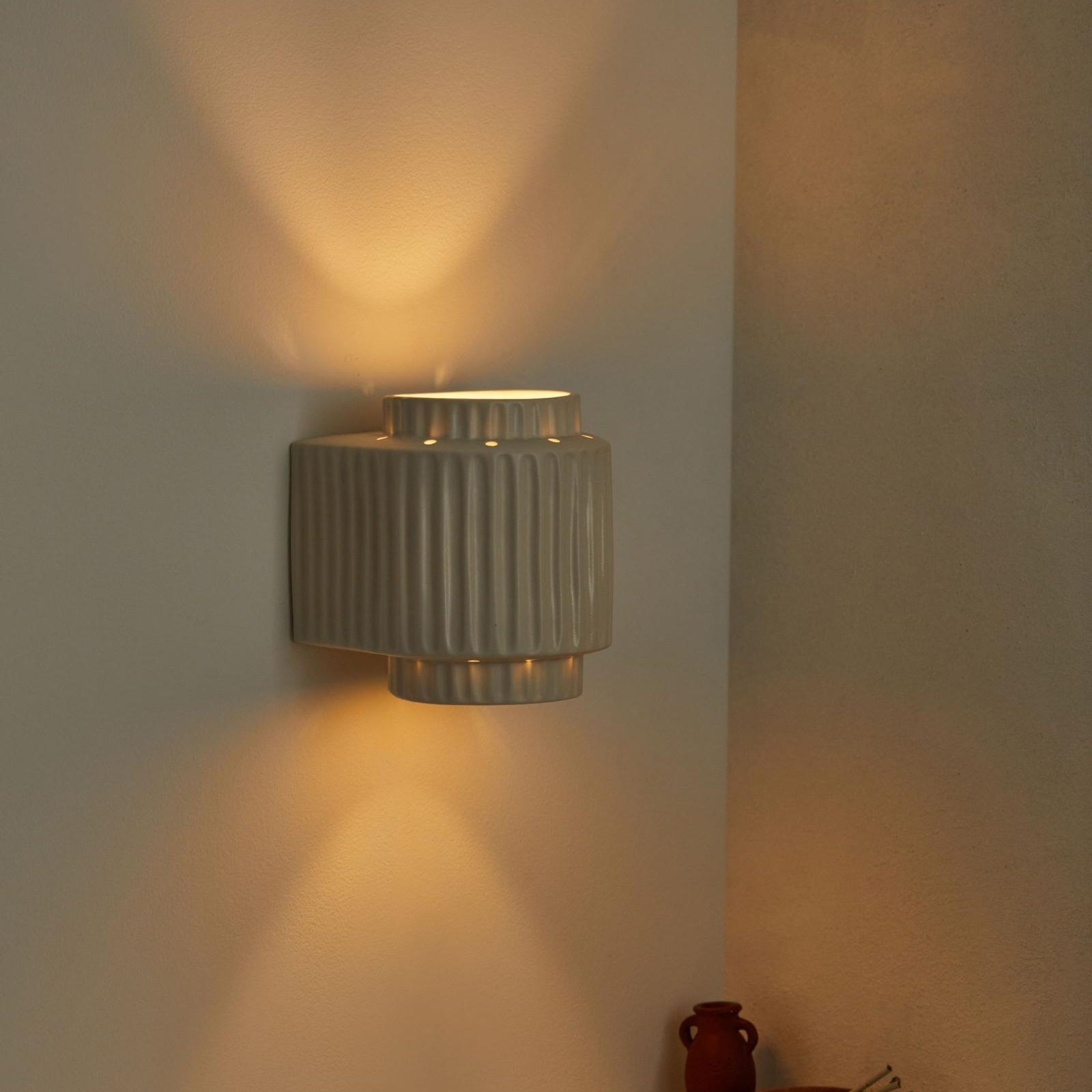 Vintage Cylindrique Resin Flush Mount Wall Lamp Bedroom Living Room