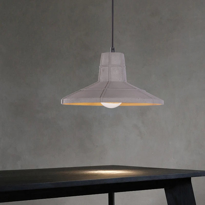 Byers Industrial LED Modern Pendant Light Cement Living Room