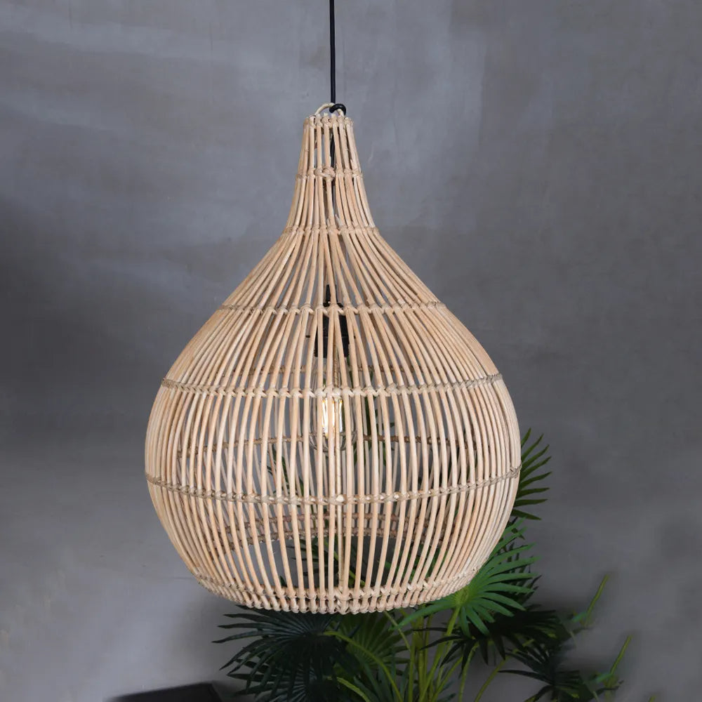 Muto Japanese Creative Pendant Light Rattan Dining Room Bedroom