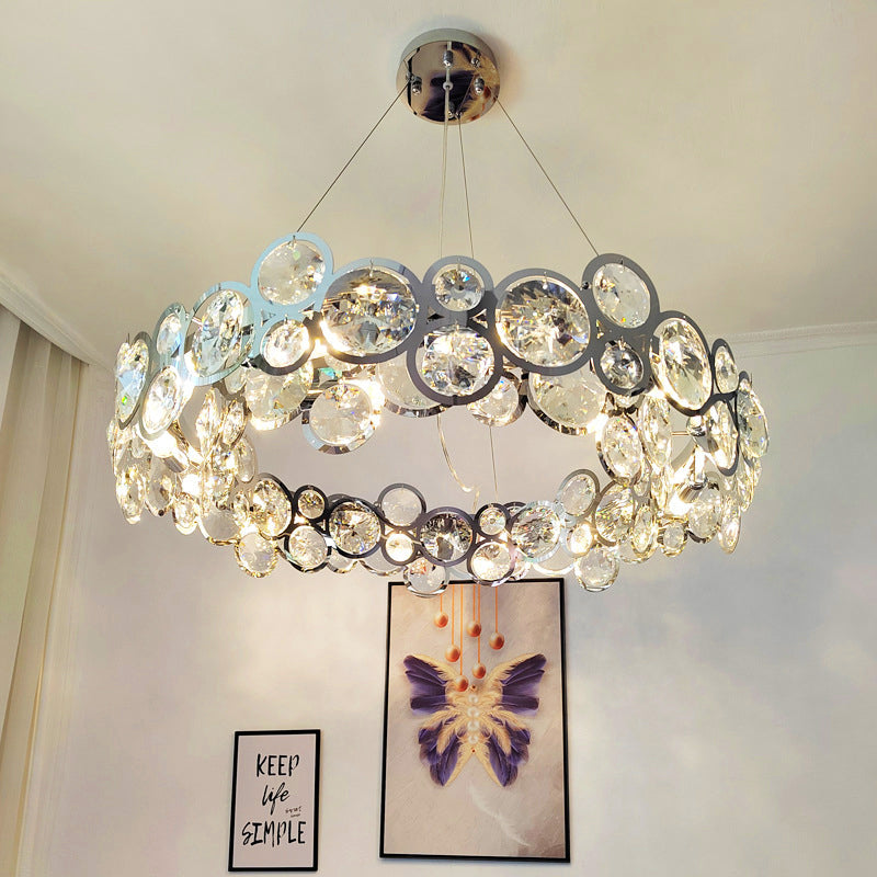 Marilyn Modern LED Round Chandelier Crystal Metal Living Room