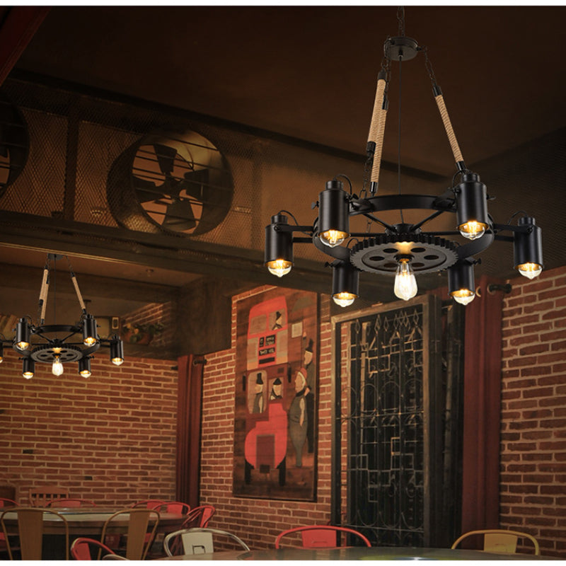 Epoch Industrial LED Pendant Light Metal Rope Cafe Bar