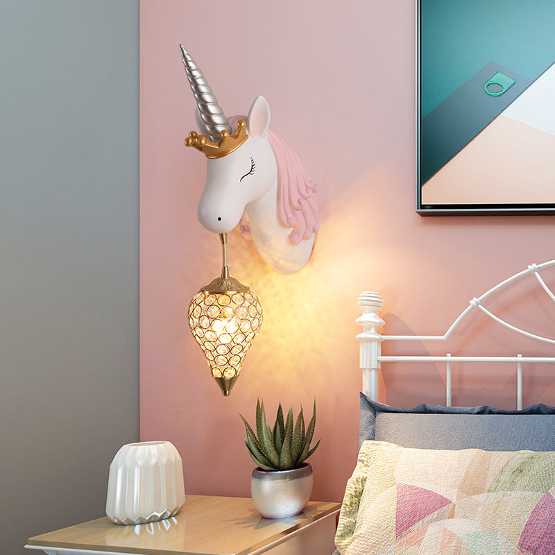 Minori Modern Unicorn Strawberry Art Wall Lamp