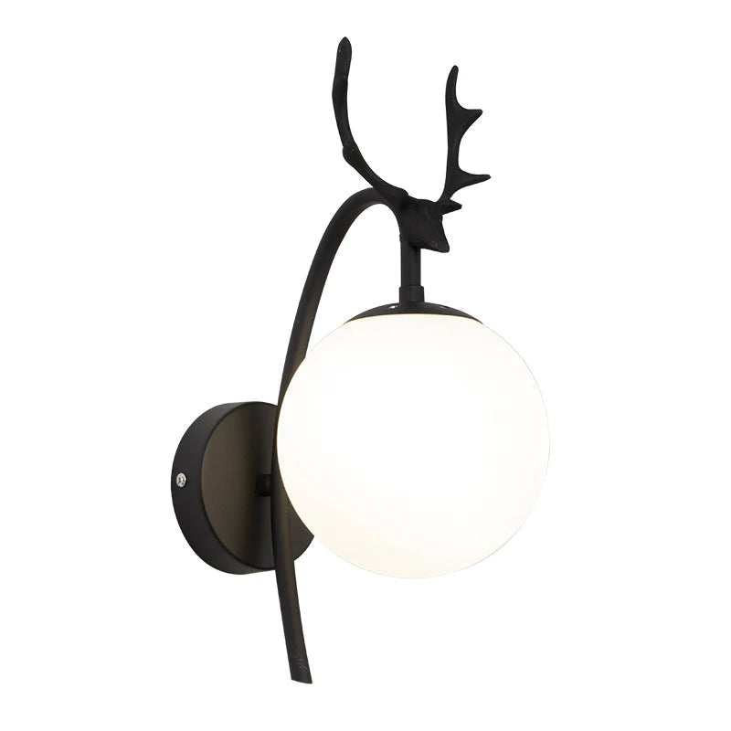 Valentina Modern Art Deer Bedside LED Indoor Wall Lamp Metal Glass Living Room Bed Room Dining Room