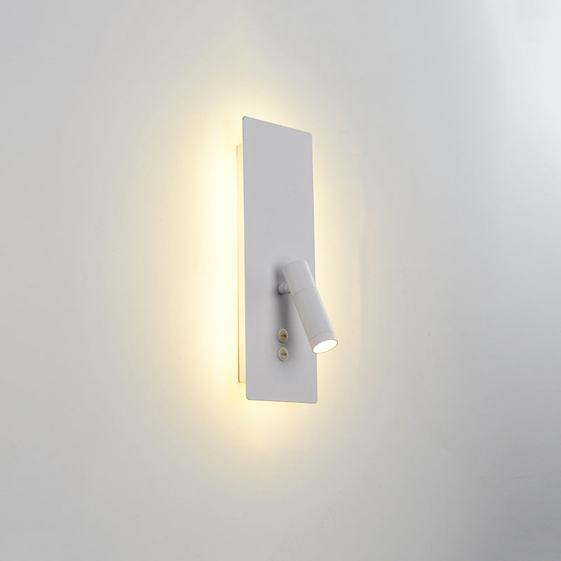 Orr Modern Flashlight Metal/Acrylic Wall Lamp Spotlight, Gold/Black/White
