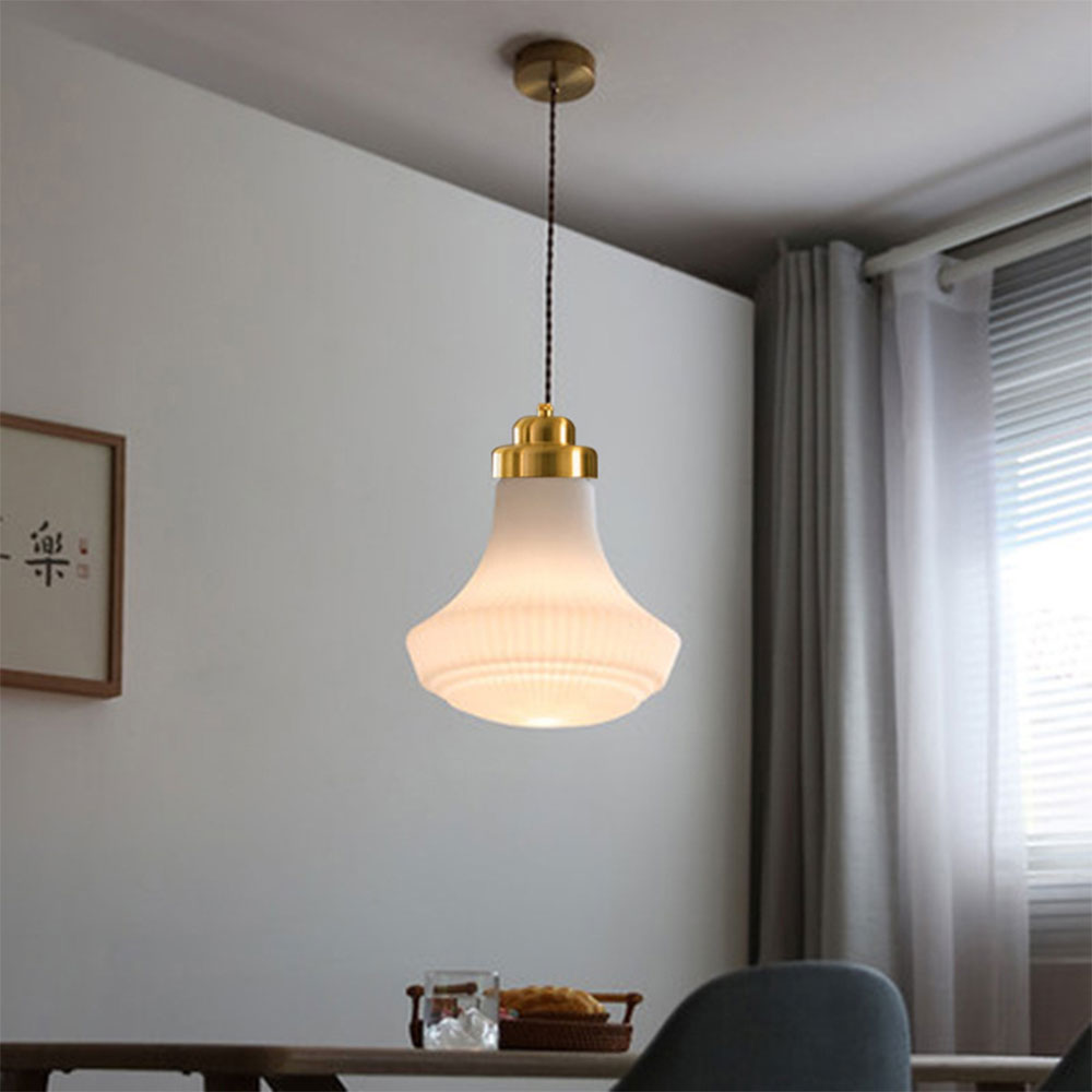 Hailie Retro Pendant Light Metal Glass Dining Room Bedroom Living Room