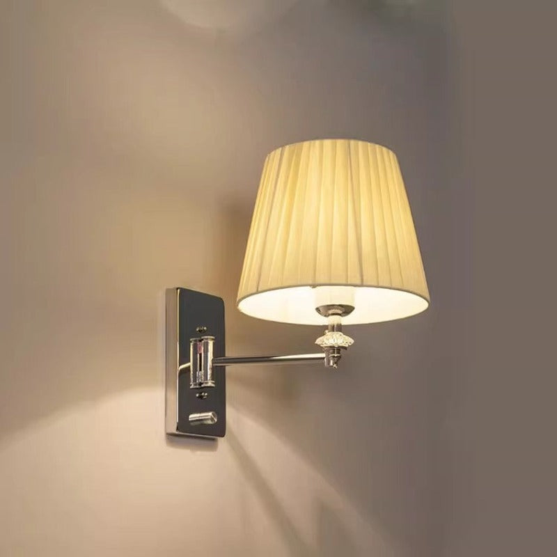 Renée Modern LED Indoor Wall Lamp Metal Fabric Living Room Bedroom