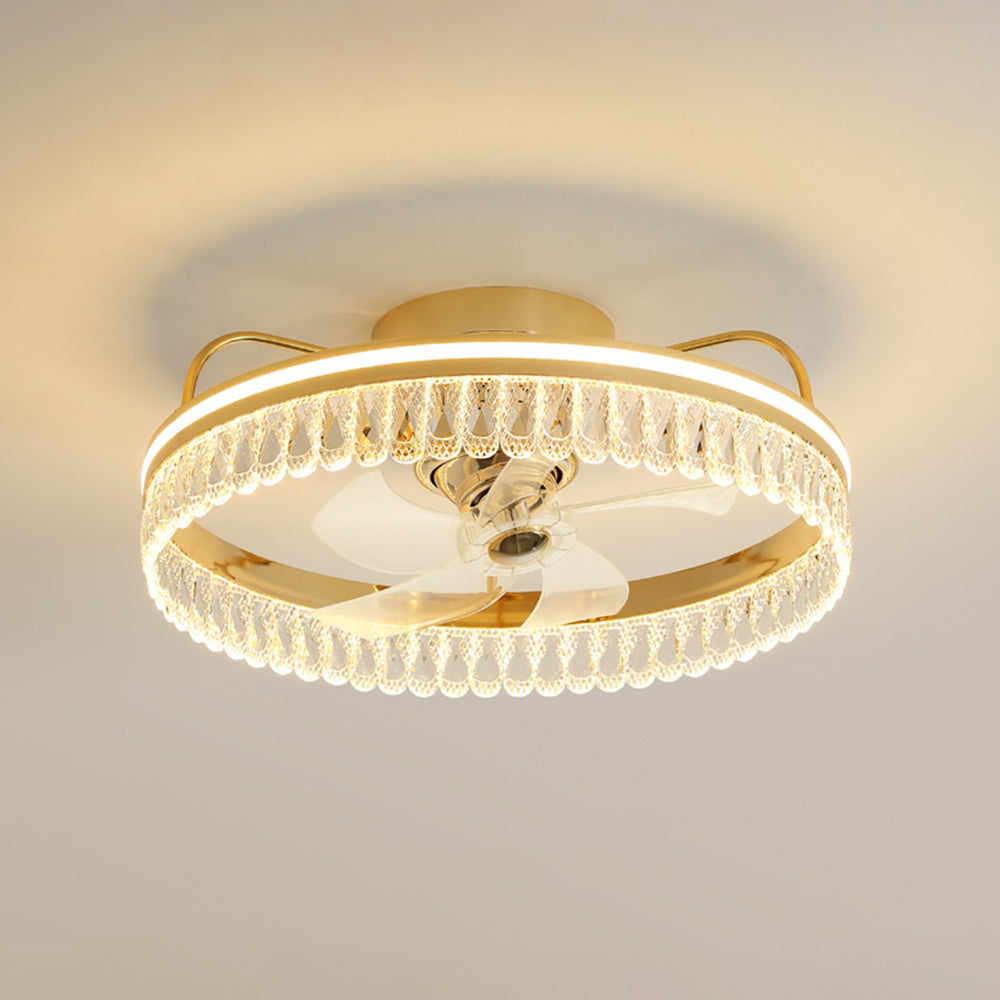 Kelley Gold Ceiling Fan with Light, 2 Style, 20''/24''
