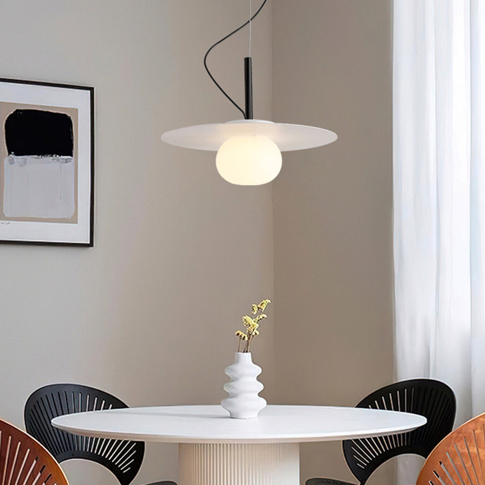 Cairns Minimalist Pendant Light Metal Glass Dining Room Study Room