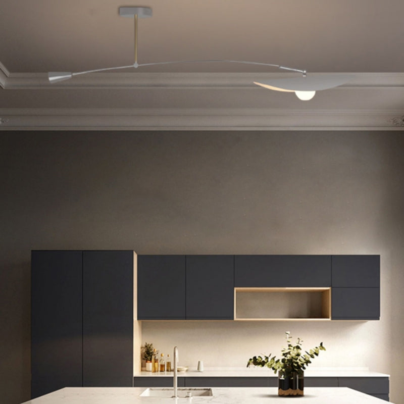 Carins Minimalist LED Leaf Shaped Metal Pendant Light