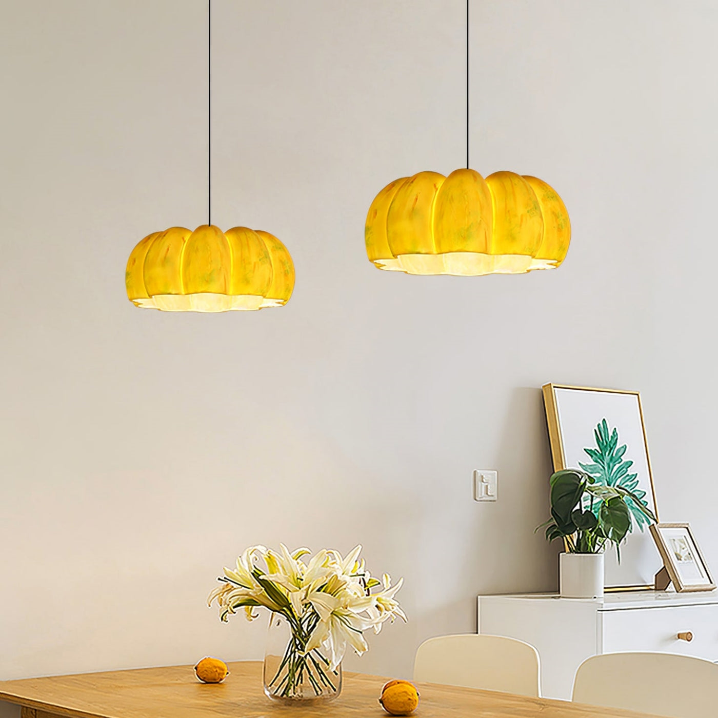 Nielsen Pumpkin Pendant Light Resin Bedroom Dining Room