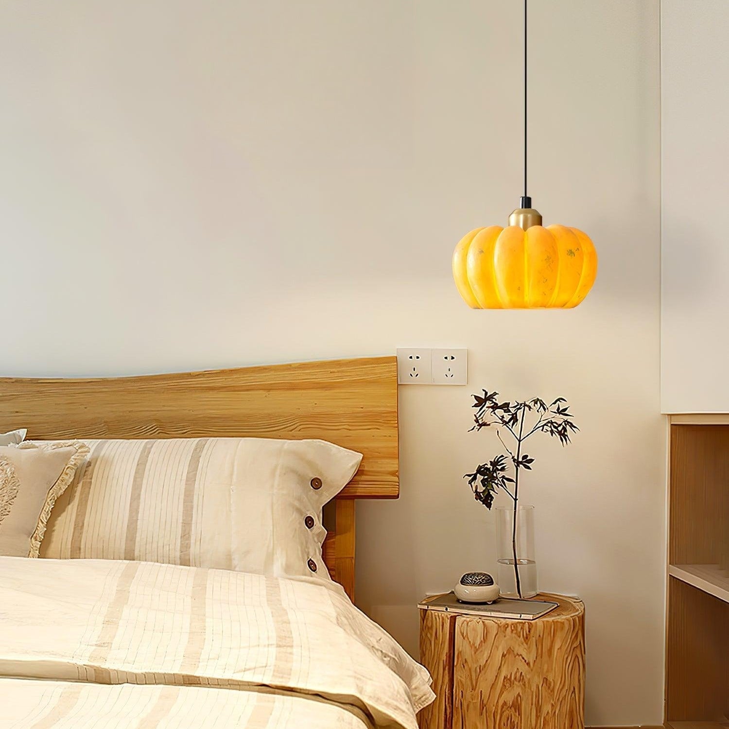 Nielsen Pumpkin Pendant Light Resin Bedroom Dining Room