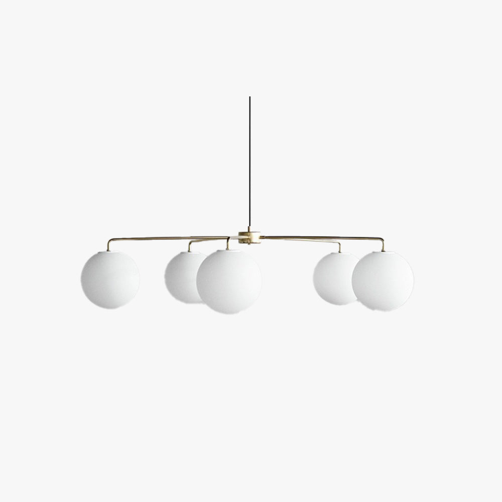 Valentina Minimalist LED Bubble Glass Metal Chandelier Bedroom