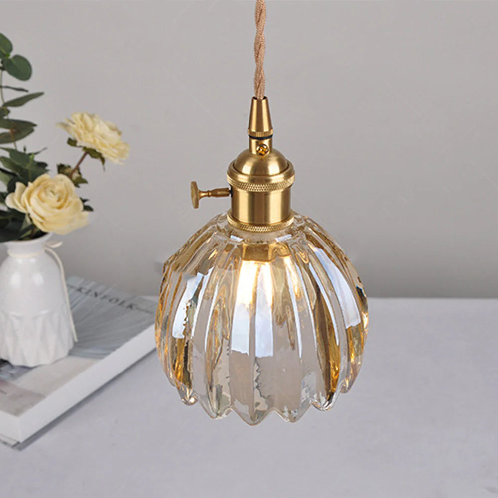 Hailie Retro LED Pendant Light Glass Living Room