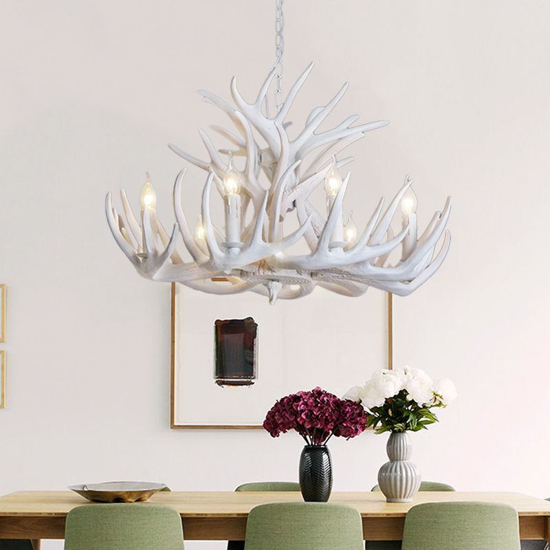 White deals antler light