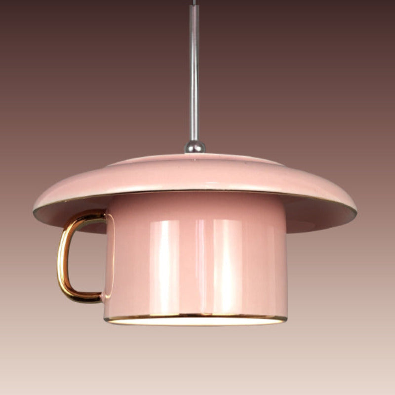 Hailie Urban Cup Ceramic LED Pendant Light Living Room