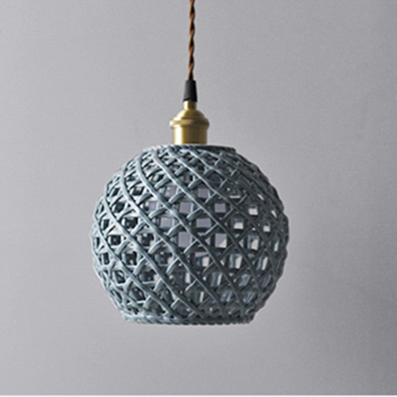 Hailie Modern LED Pendant Light Metal Blue White Bedroom/Kitchen