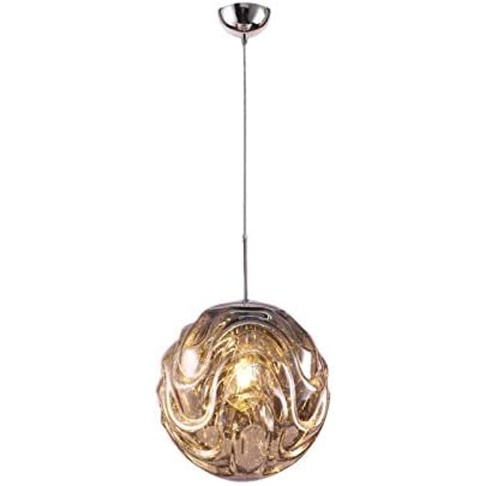 Hailie Modern Sphere Pendant Light Glass Gold/Black Dining Room