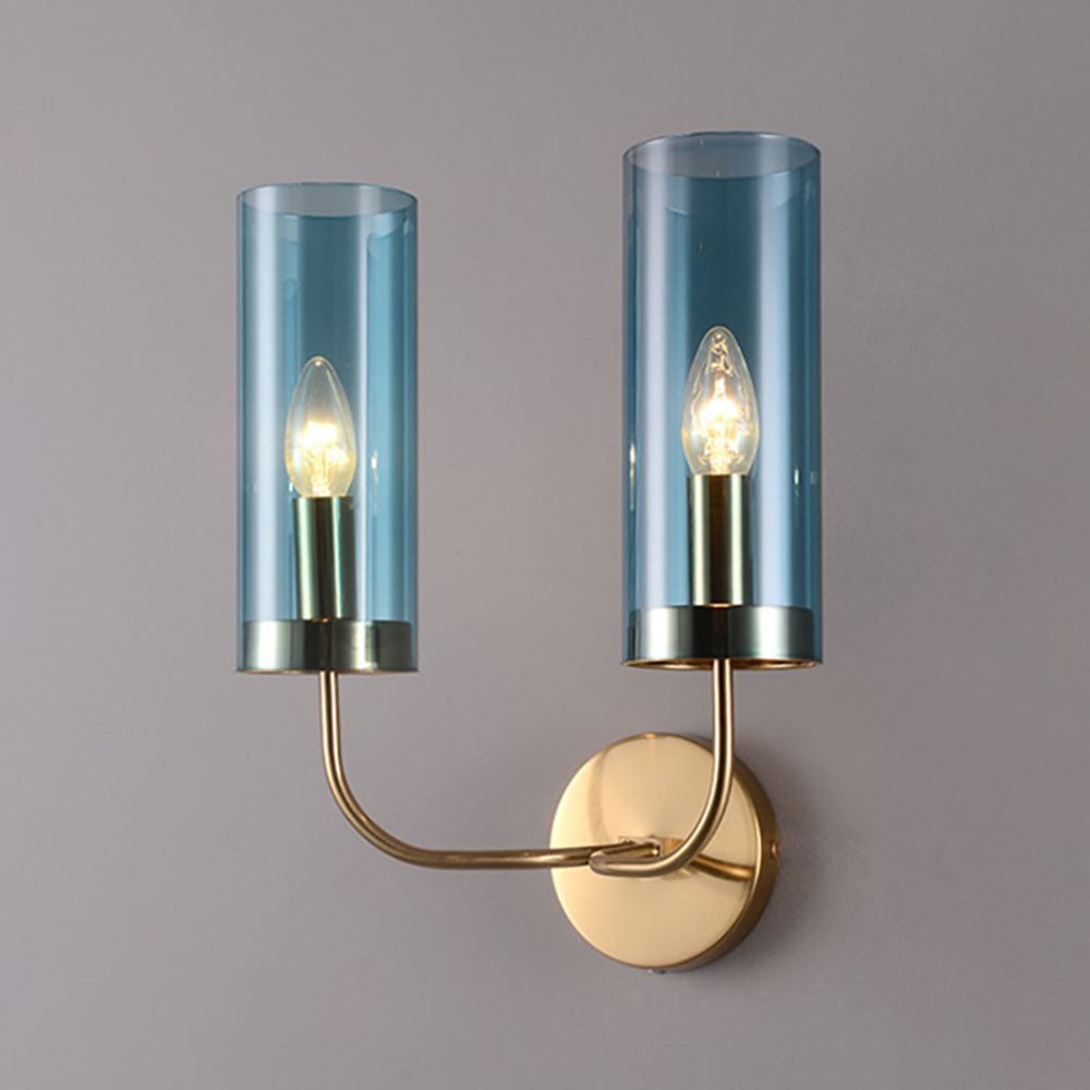 Leigh Nordic Post-Modern Wall Lamp 1/2 Lights Metal/Glass Living Room