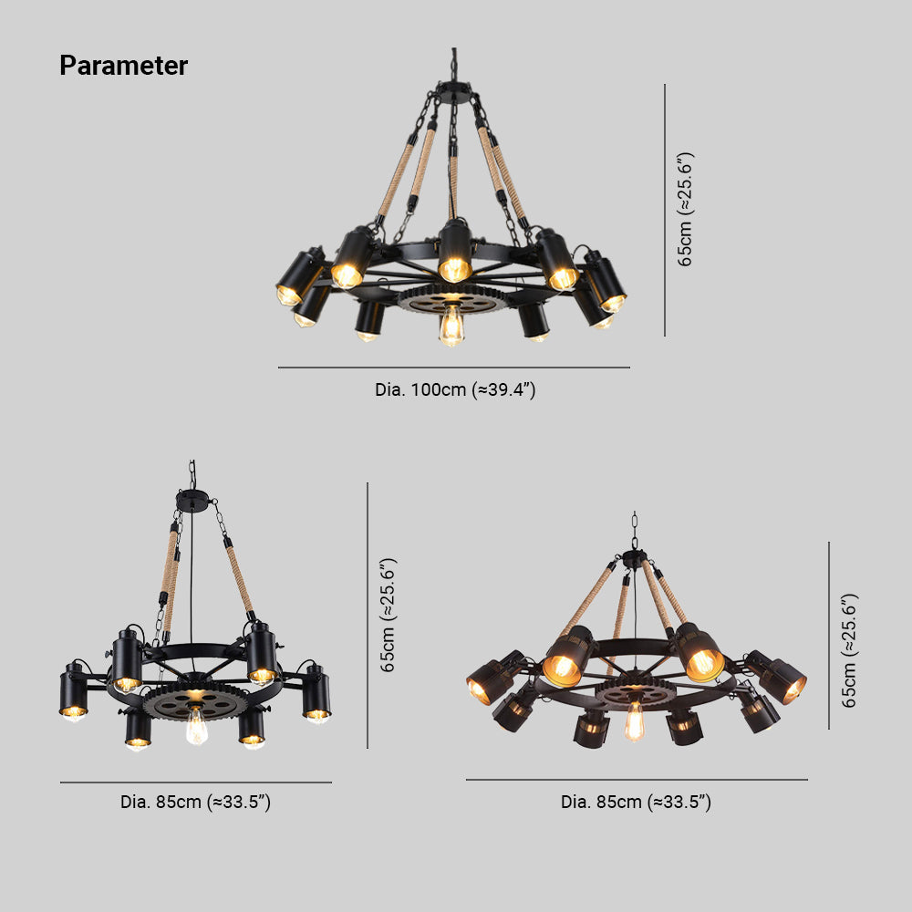 Epoch Industrial LED Pendant Light Metal Rope Cafe Bar