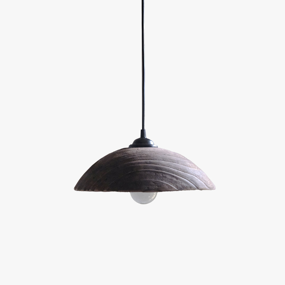 Alessio Modern LED Pendant Light Brown Wood Living Room Bedroom