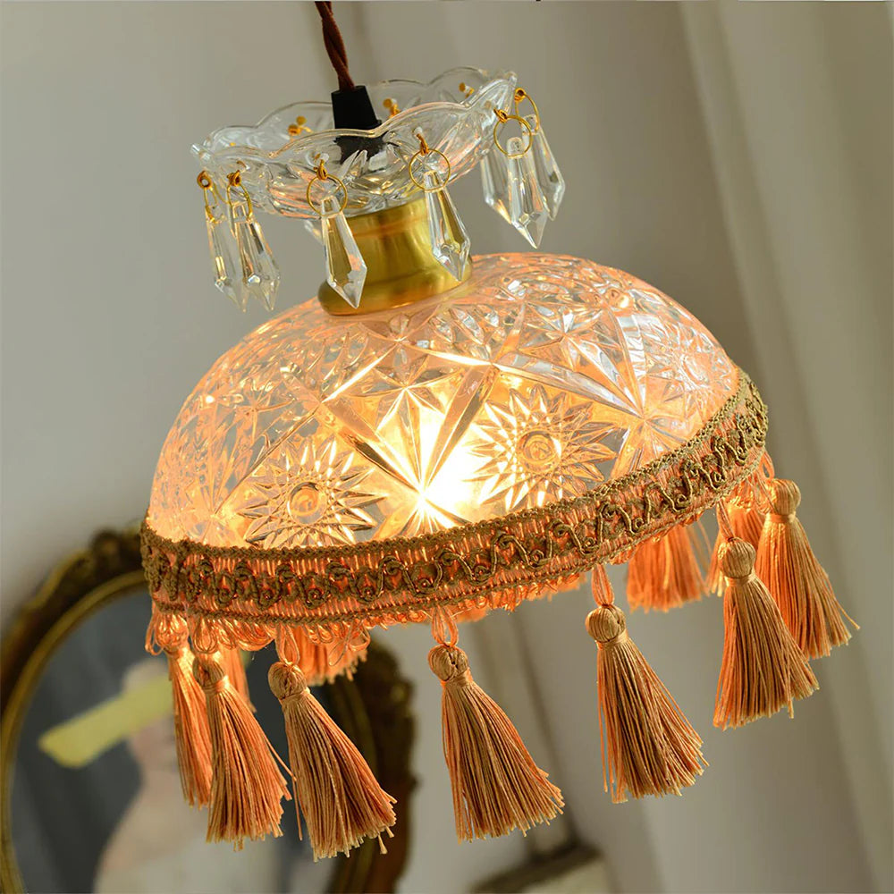 Eryn French Medieval LED Pendant Light Glass Bedroom