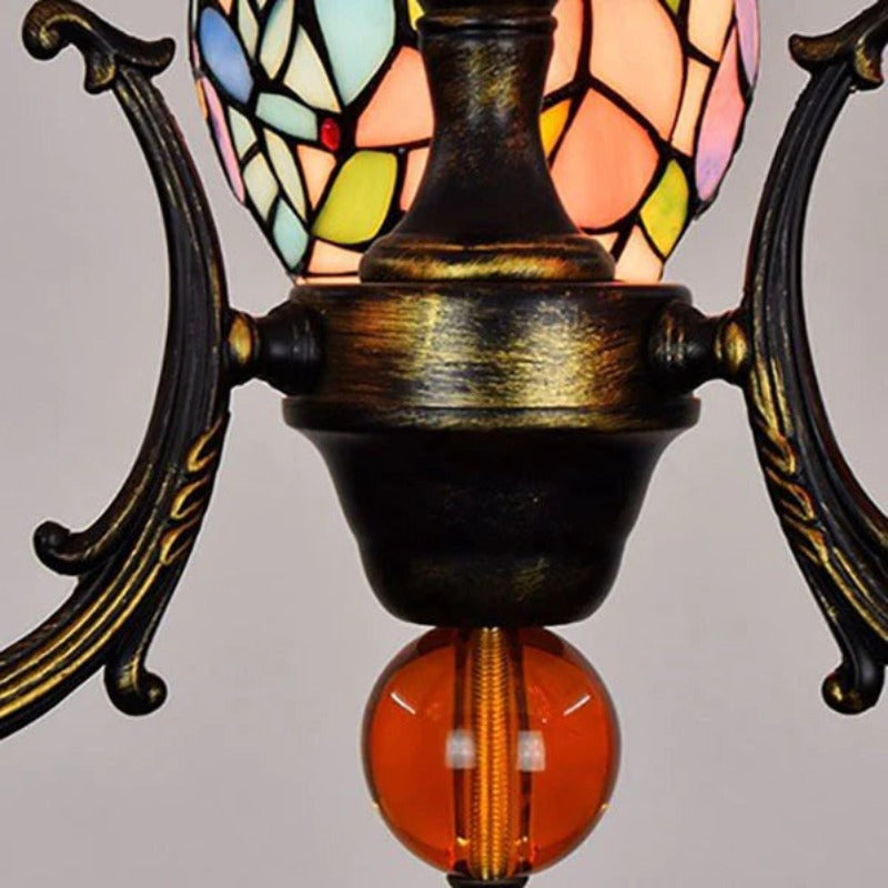 Eryn Vintage LED Chandelier Multicolor Metal Glass Living Room